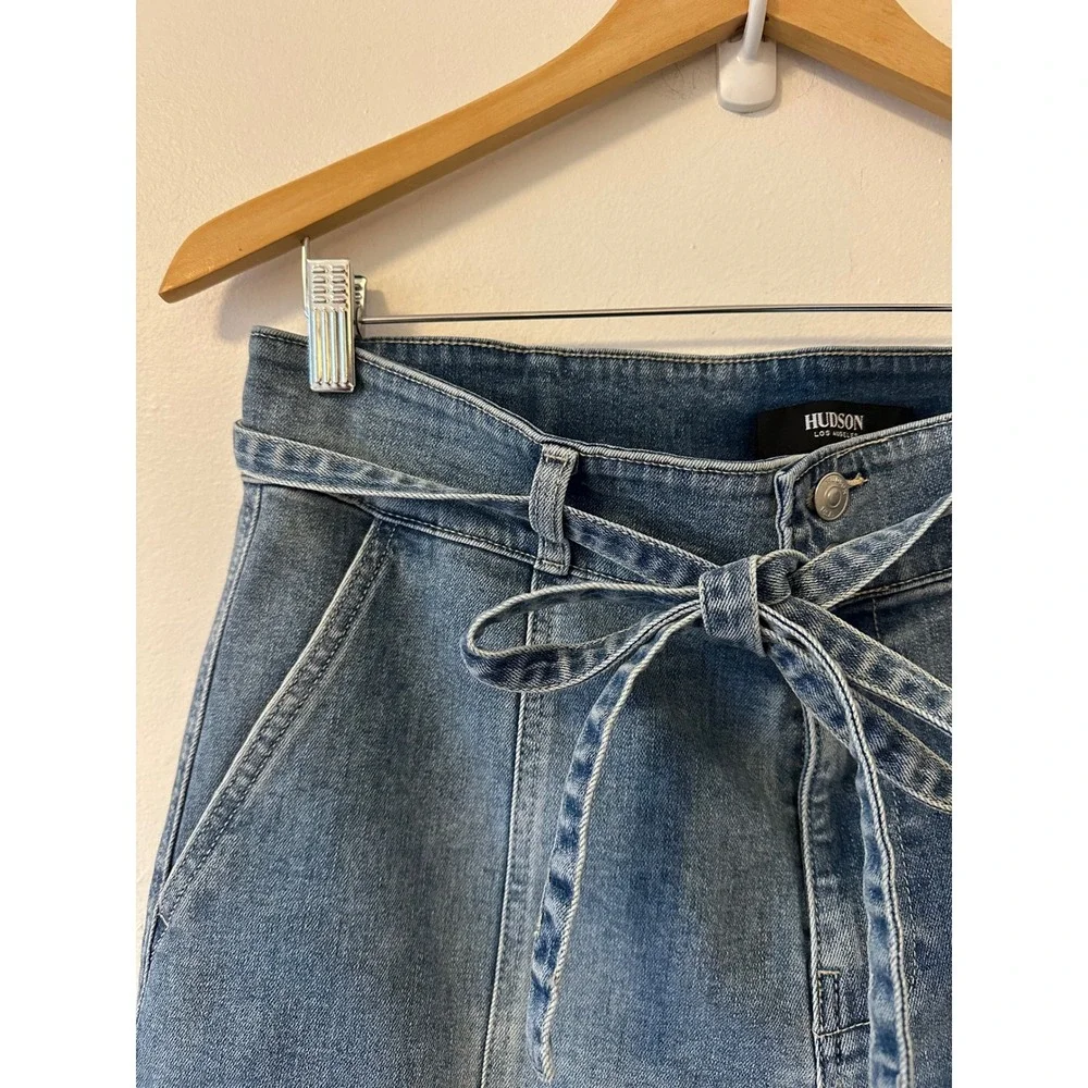 Hudson NWT Belted Wide Leg Jeans | Size 12 - Picture 6 of 13